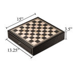 Nolan Carbon Fiber & Mother of Pearl Design Chess Set