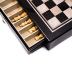 Nolan Carbon Fiber & Mother of Pearl Design Chess Set