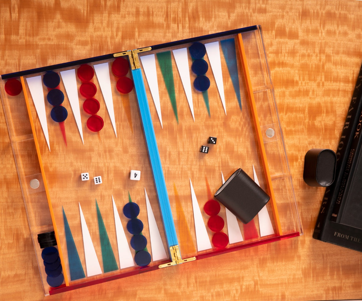 Emmy Acrylic Backgammon Set