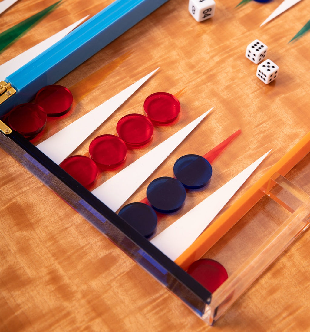 Emmy Acrylic Backgammon Set
