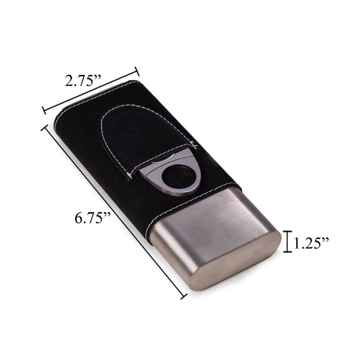 Harrison Black Leather Cigar Case