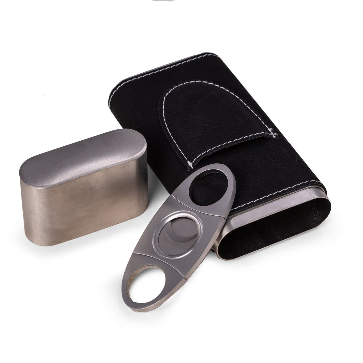 Harrison Black Leather Cigar Case