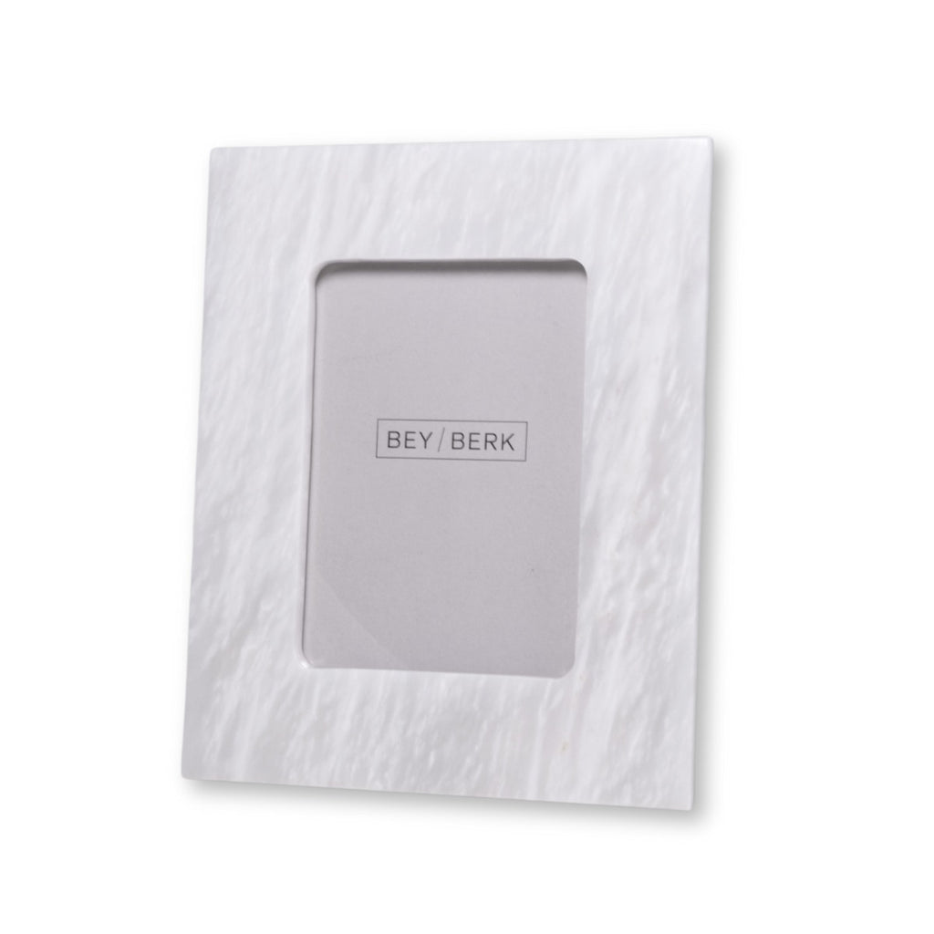 Talin White Genuine Marble 4" x 6" Picture Frame