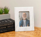 Talin White Genuine Marble 5" x 7" Picture Frame