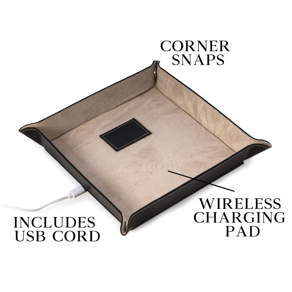 Robert Leather Valet with Wireless Charger