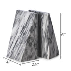 Harold Carrera Grey Marble Wedge Bookends