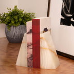 Harold Onyx Marble Wedge Bookends