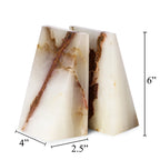 Harold Onyx Marble Wedge Bookends