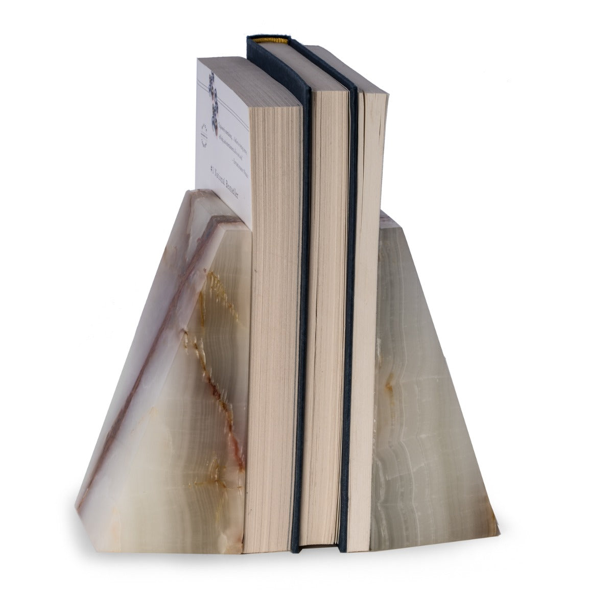 Harold Onyx Marble Wedge Bookends