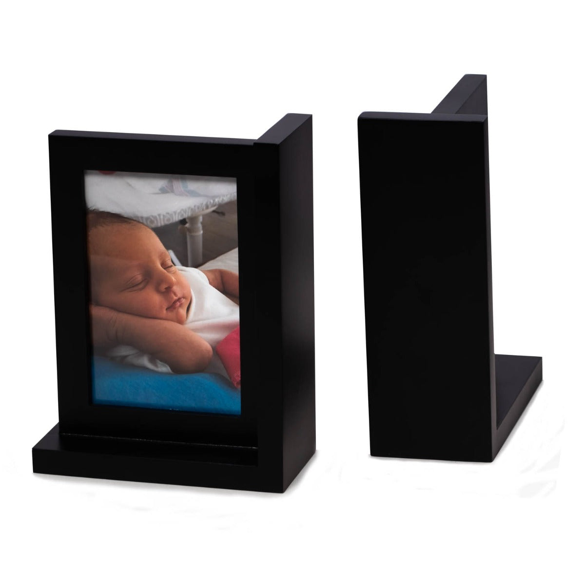Kennedy Solid Wood Black Picture Frame Book End