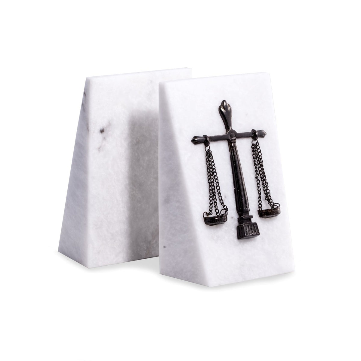 "Themis" Solid White Bookend