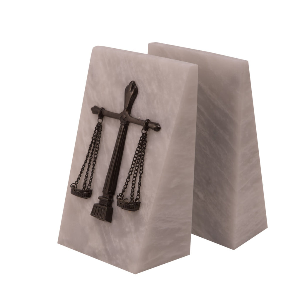 "Themis" Solid White Bookend