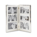 Silver Plated Collage Picture Frame Holds Six 4" x 6" Photos