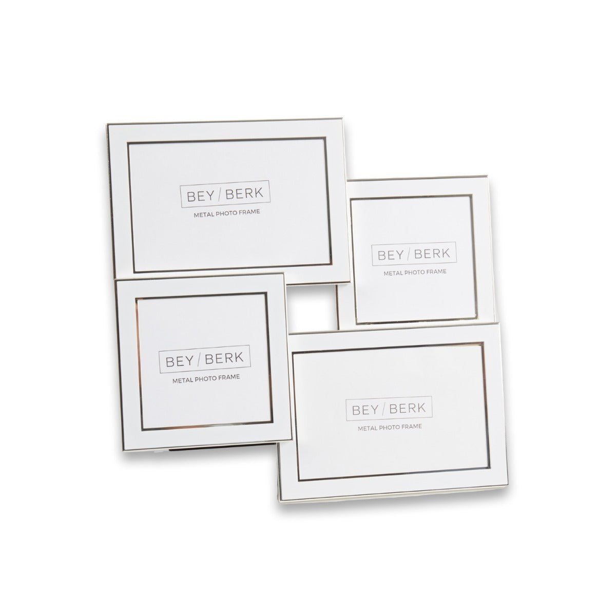 White Collage Picture Frame Holds Four 4" x 6" Photos