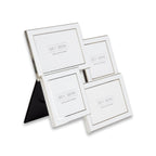 White Collage Picture Frame Holds Four 4" x 6" Photos