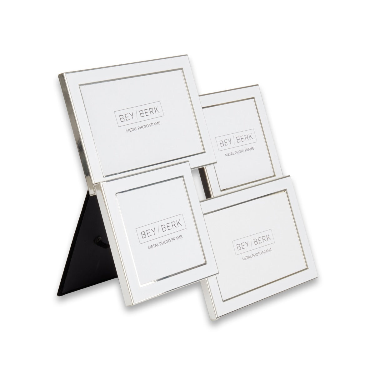 White Collage Picture Frame Holds Four 4" x 6" Photos