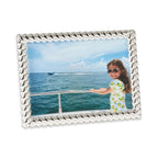 Silver Plated Rope Design 5x7 Frame