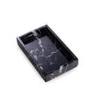 Ezra Black Zebra Genuine Marble Guest Towel Tray