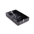Ezra Black Zebra Genuine Marble Guest Towel Tray