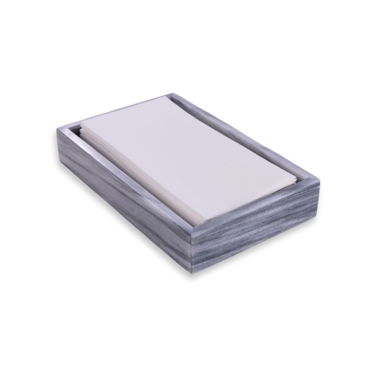 Ezra Carrera Grey Genuine Marble Guest Towel Tray