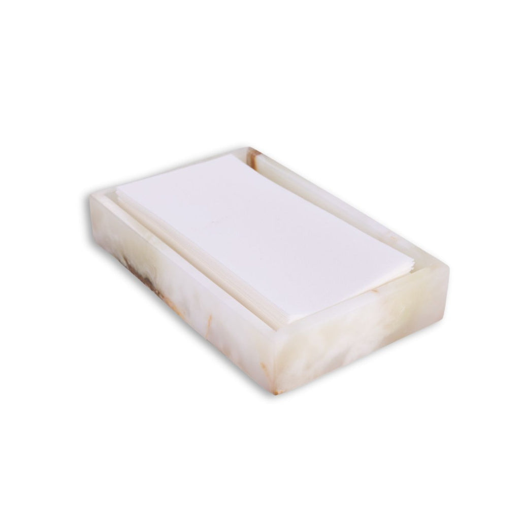 Ezra Onyx Genuine Marble Guest Towel Tray