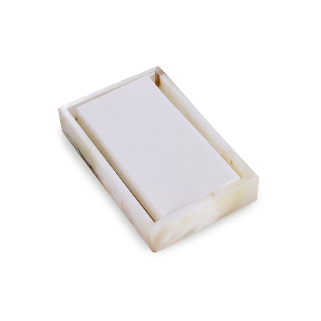 Ezra Onyx Genuine Marble Guest Towel Tray