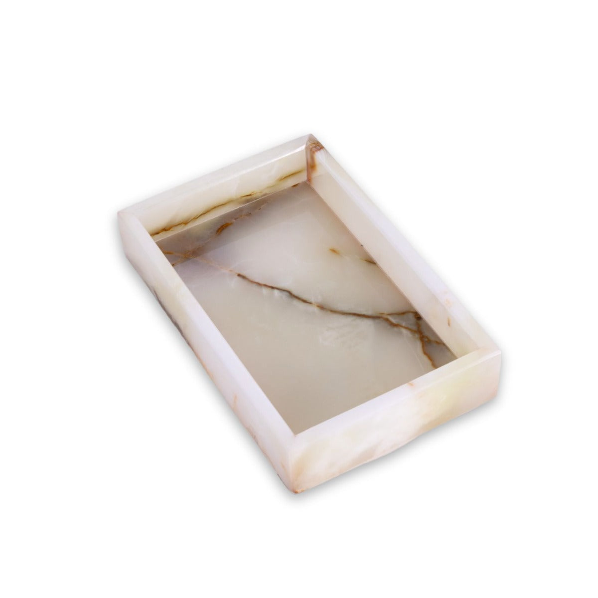 Ezra Onyx Genuine Marble Guest Towel Tray