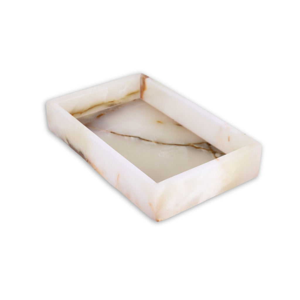 Ezra Onyx Genuine Marble Guest Towel Tray