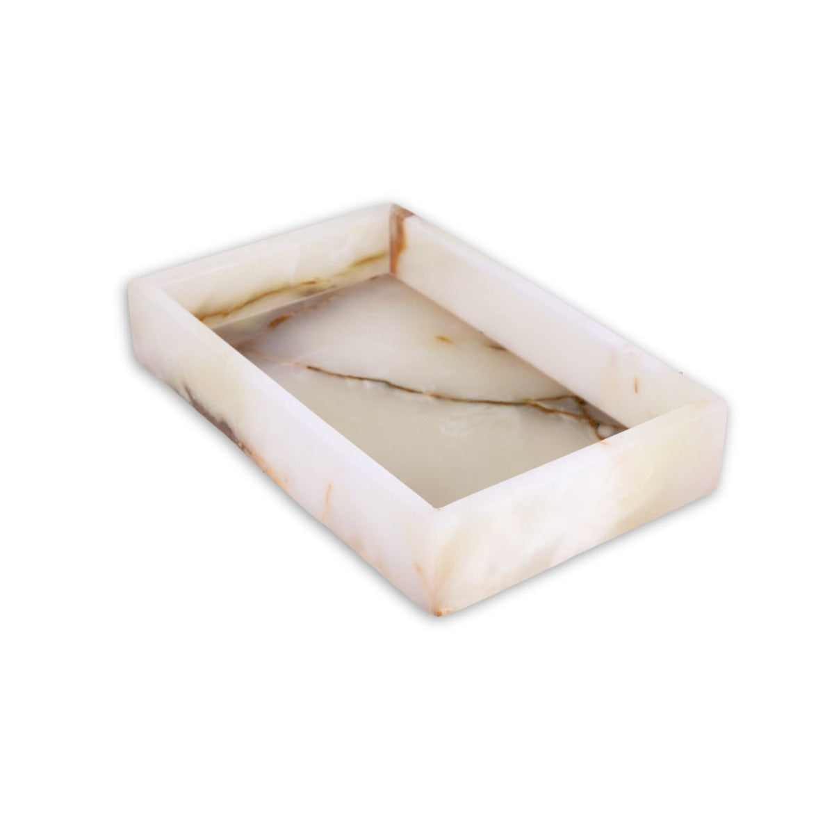 Ezra Onyx Genuine Marble Guest Towel Tray