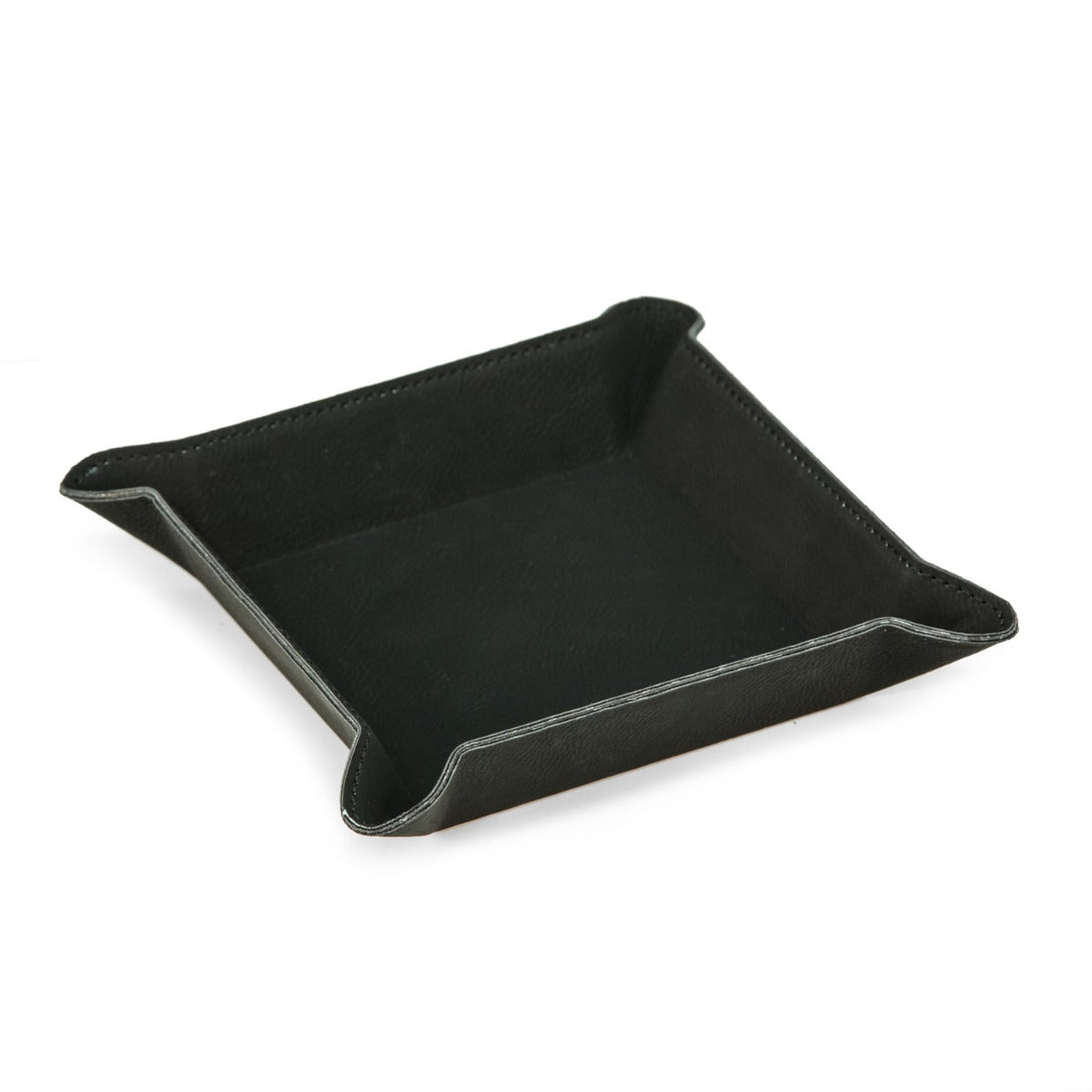 Black Leatherette Square Valet