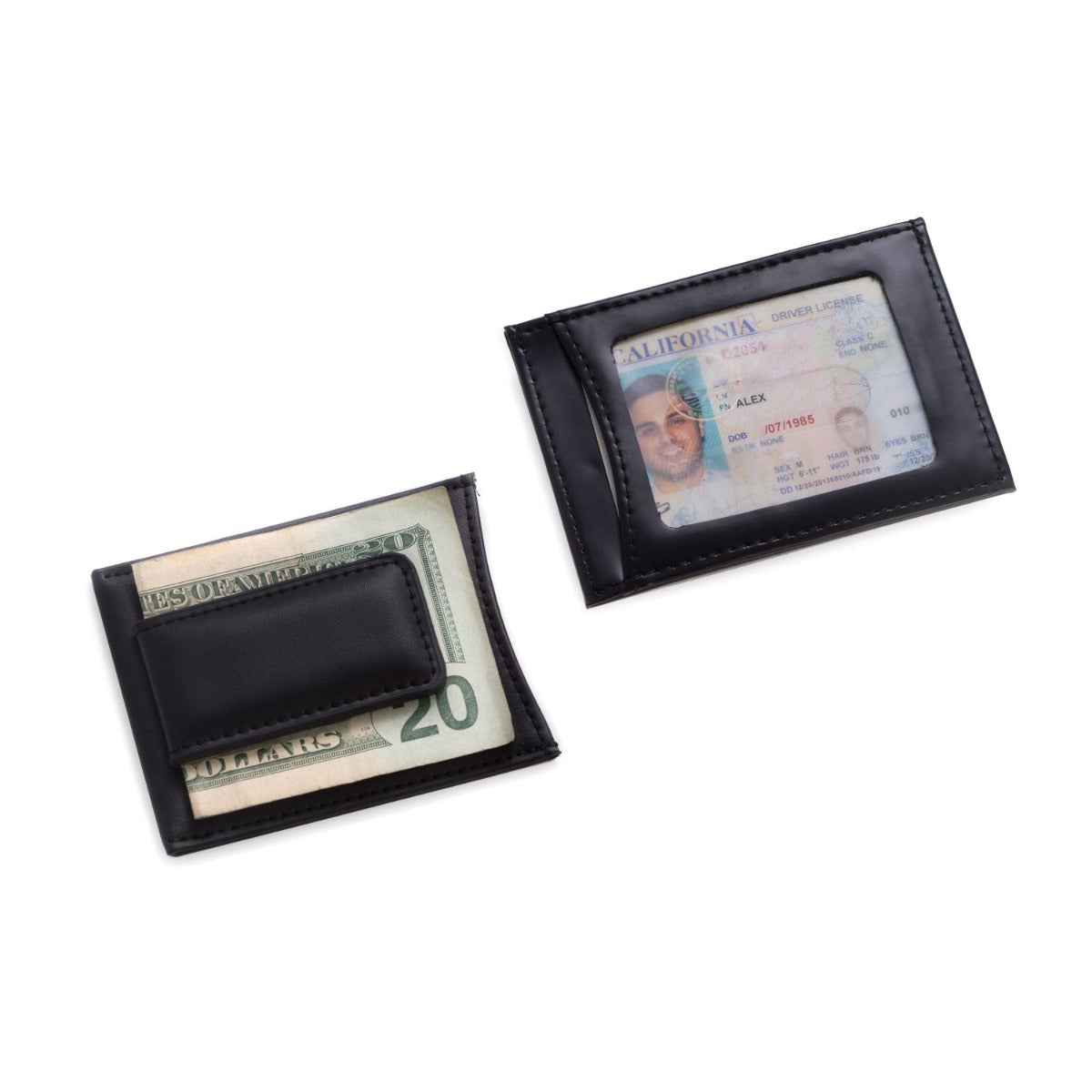 Cooper leather money clip & wallet with ID