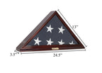Flag Display Case for Memorial 5'x9.5" Flag, Wall Mountable