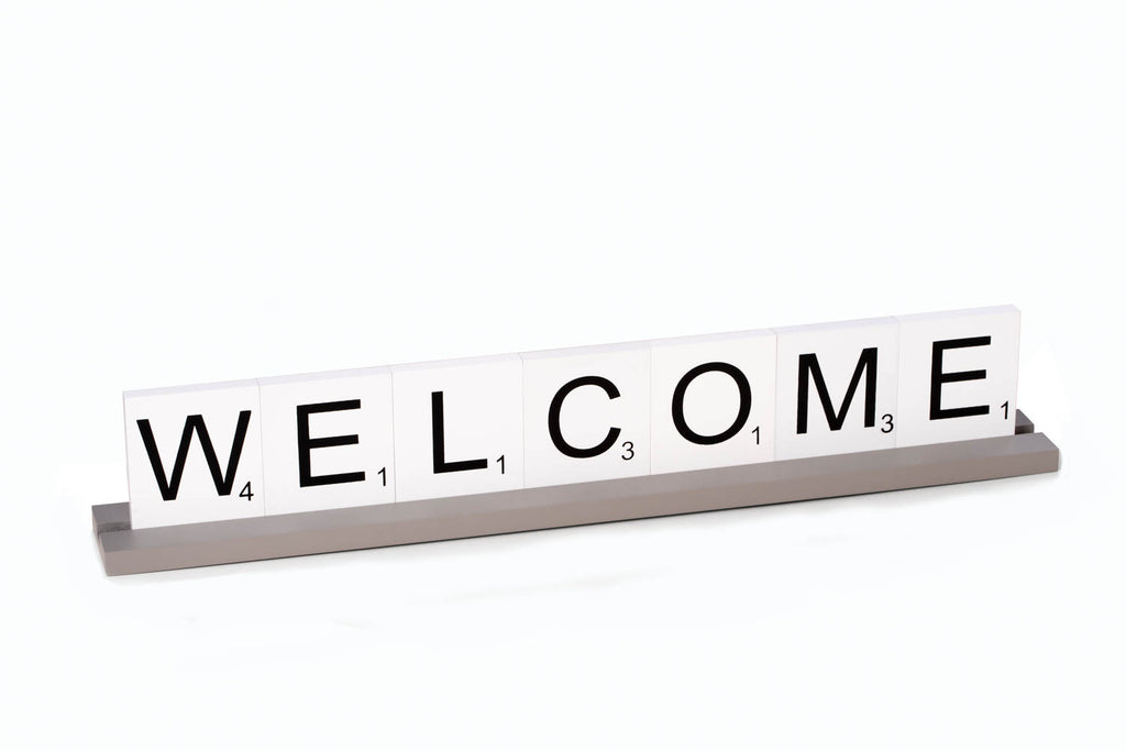 Serenity Welcome Letter Tile Sign