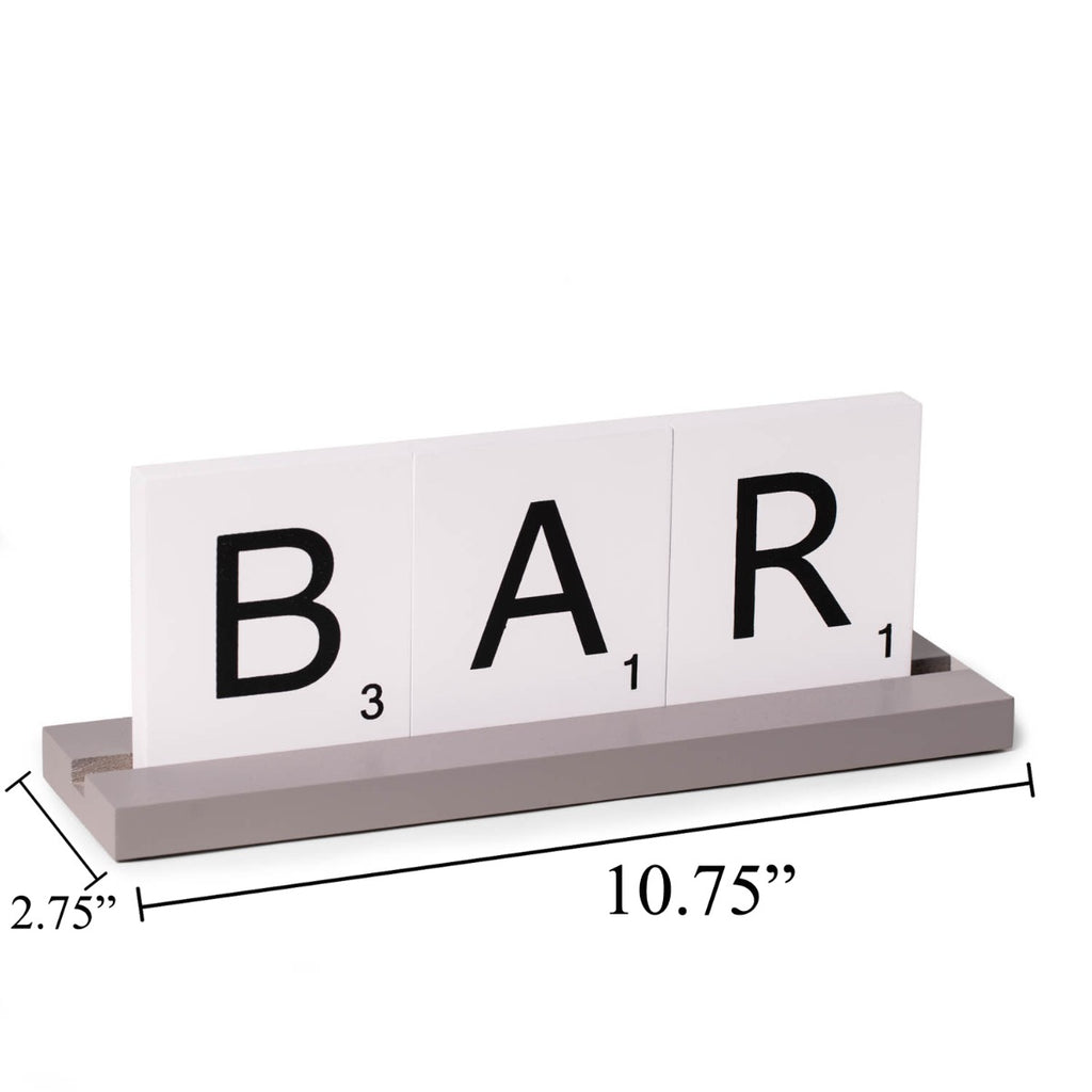 BAR Scrabble Design Sign