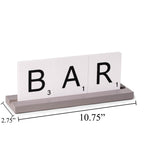 BAR Scrabble Design Sign
