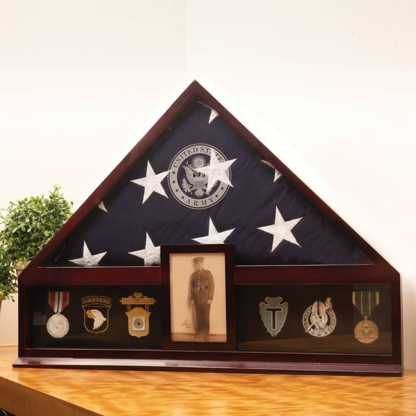 Flag Box w/ Frame & Army Seal