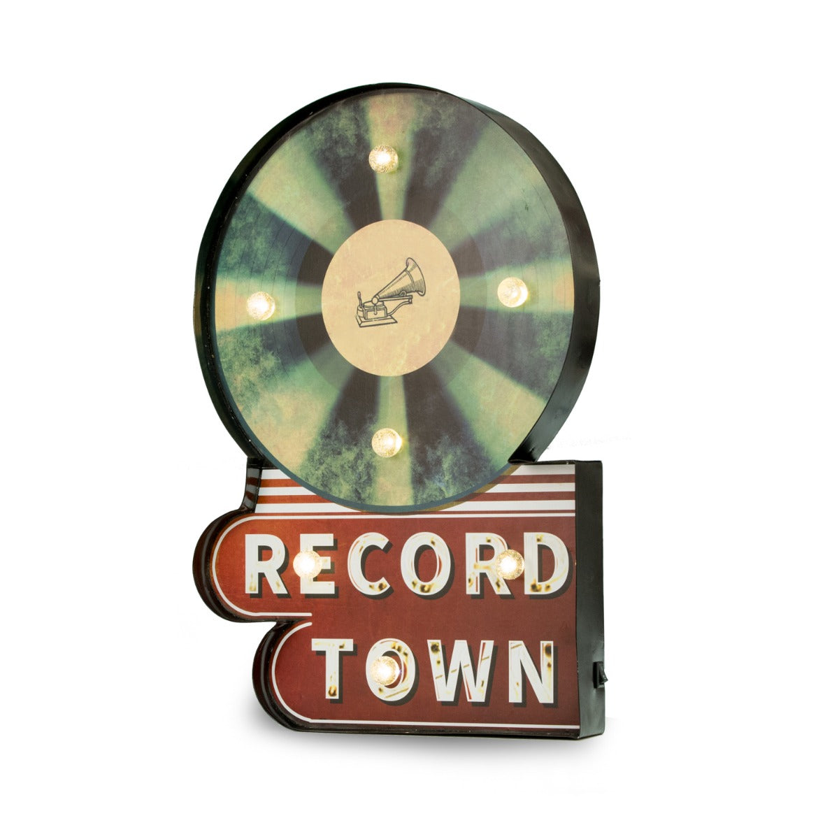 "Record Town" Sign