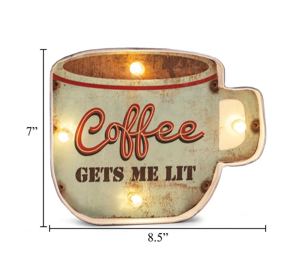 Coffee Gets Me Lit Wall Décor