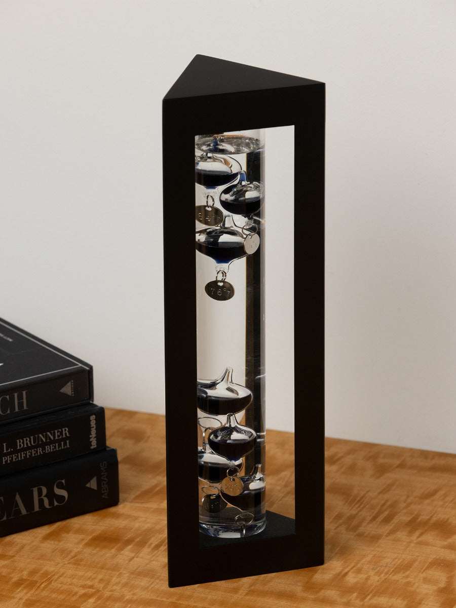 Galileo Thermometer in Black